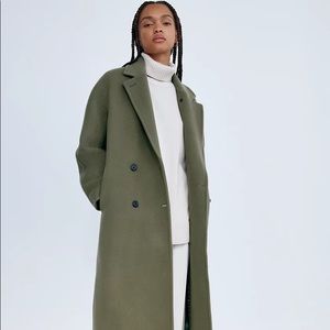 Aritzia Babaton slouch coat in olive leaf green size 2